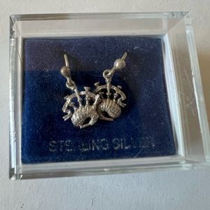 NWOT - Sterling Silver Bag Pipe Earrings - Scottish Gift